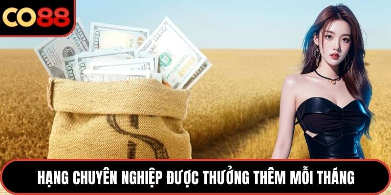 Hạng Chuyên Nghiệp được thưởng thêm mỗi tháng