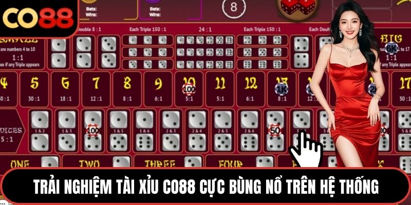 Trải nghiệm tài xỉu CO88 cực bùng nổ trên hệ thống